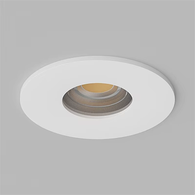 Modern Downlight Spotlight With White Frame And Warm Interior Lighting Design 3d model