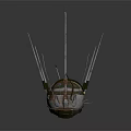 Spherical Smart Machine With Metallic Surface Antennas Mechanical Arms And Wires