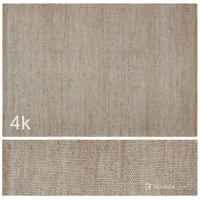 High Definition 4K Square Carpet With Natural Woven Texture And Neutral Tones For Home Decor 3d model 