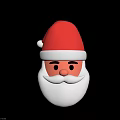 Old Man With White Beard Wearing Red Santa Hat For Christmas Festive Look