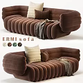 Modern Multiplayer Sofa Double Sofa Light Sofa ERMI Sofa Double Sofa Light Sofa Sofa 3d model