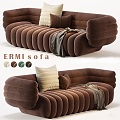 Modern Multiplayer Sofa Double Sofa Light Sofa ERMI Sofa Double Sofa Light Sofa Sofa 3d model