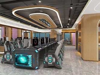 The reform of e-sports management in the field of modern Internet cafes 3d model