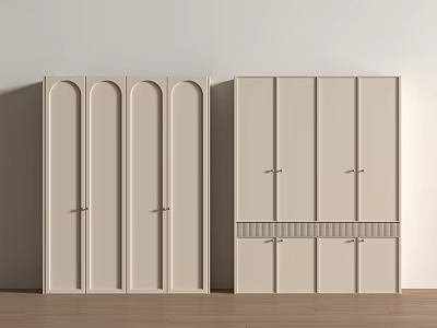 French wardrobe cloakroom plaster line 3d model
