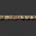 Decorative Rustic Stone Wall Construction With Layered Mixed Color Natural Stones Blocks