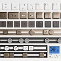Modern Switch Socket Mobile Rail Socket 3d model