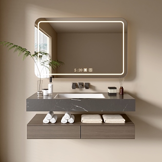 Modern Bathroom Cabinet Bathroom Basin Bathroom Ornaments 3d model