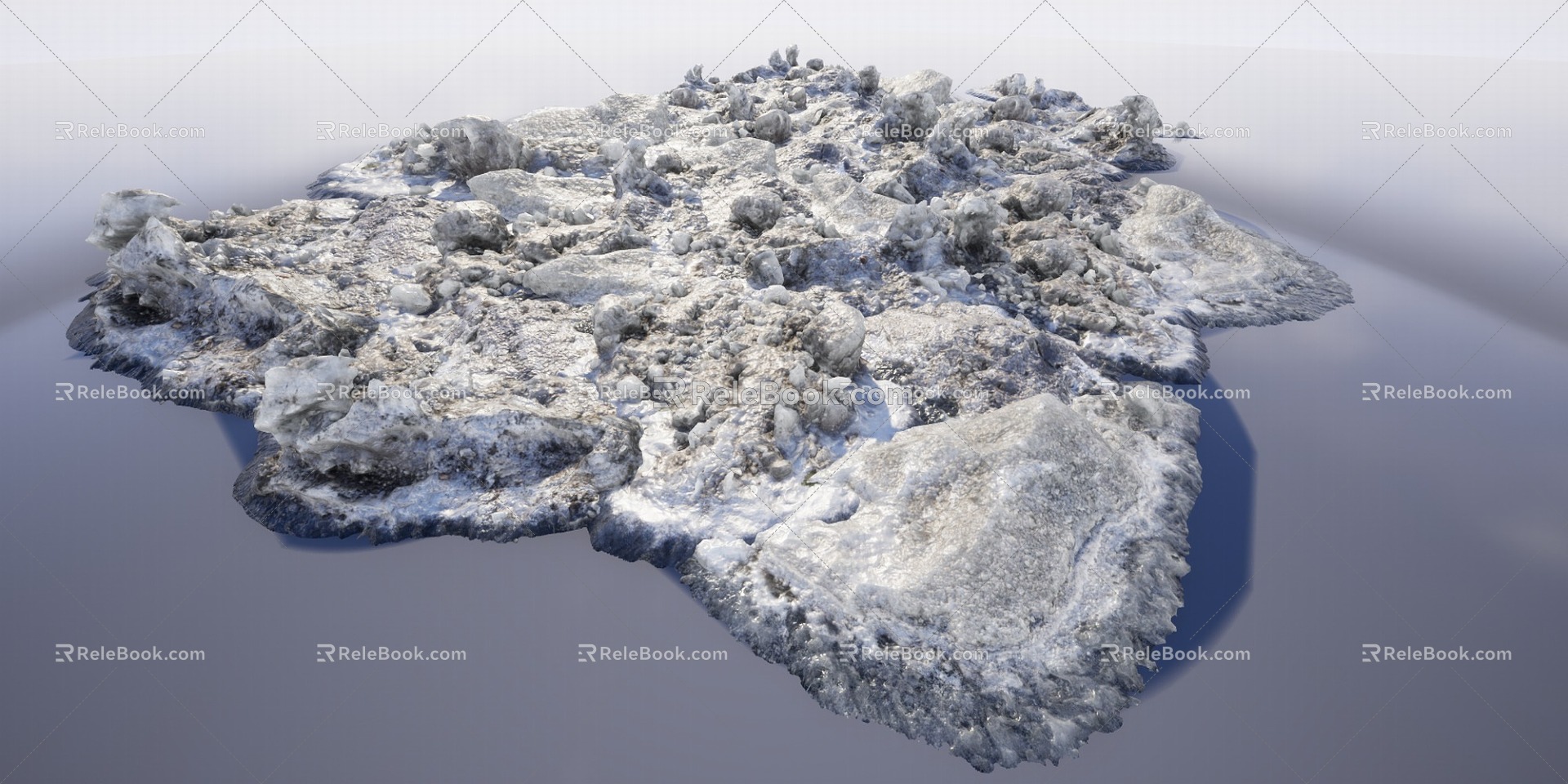 Melting ice and snow 3d model