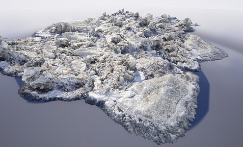 Melting ice and snow 3d model