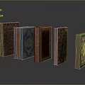 Decorative Books With Various Intricate Patterns And Colorful Covers For Home Decor