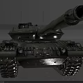 Detailed Green Military Tank 3D Model With Armored Turret Cannon And Tracks 3d model