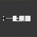 Functional Household Living Supplies Featuring White Geometric Assembly Components And Silver Rod With Black Handle