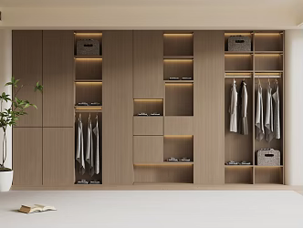 Modern Wardrobe Modern Light Luxury Wardrobe Modern Bedroom Wardrobe Cloakroom Wardrobe Finished Wardrobe 3d model