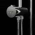 Modern Chrome Shower System with Rainfall Head Handheld Sprayer and Water Flow Design 3d model