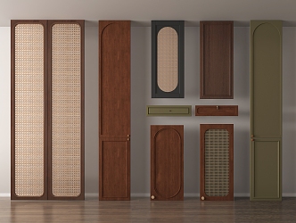 Middle Ancient Cabinet Door Panel Cabinet Door 3d model