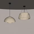 Quiet Wind Paper Chandelier Restaurant Chandelier Combination Bar Chandelier Decorative Chandelier 3d model