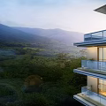 Modern Residential Multi Storey Apartment Building With Lawn Trees And Green Spaces