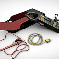 Industrial Clamp Meter With Digital Display Leather Case And Electrical Testing Cables
