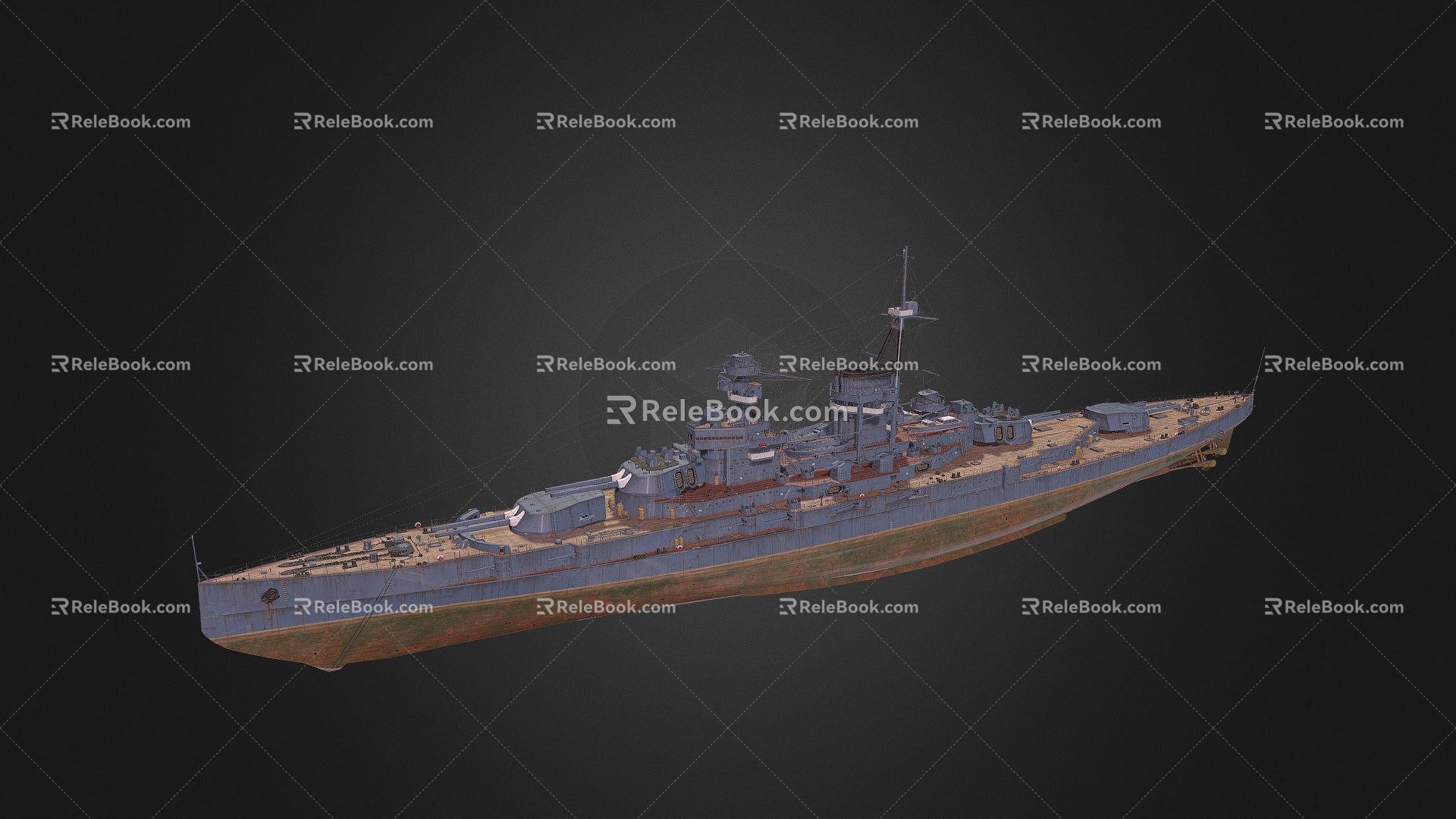 Warship Warship Destroyer Weapon Ship Cruiser Ship 7 3d model