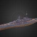 Warship Warship Destroyer Weapon Ship Cruiser Ship 7 3d model