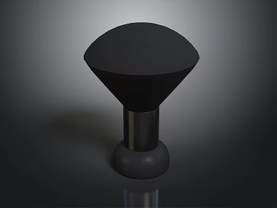Black Modern Decorative Household Item With Cone Top And Cylindrical Base 3d model
