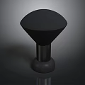 Black Modern Decorative Household Item With Cone Top And Cylindrical Base