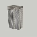 Modern High Rise Office Building With Glass Windows And Blue Sky Background