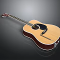 Natural Acoustic Guitar With Wooden Body For Daily Life Musical Use And Strings