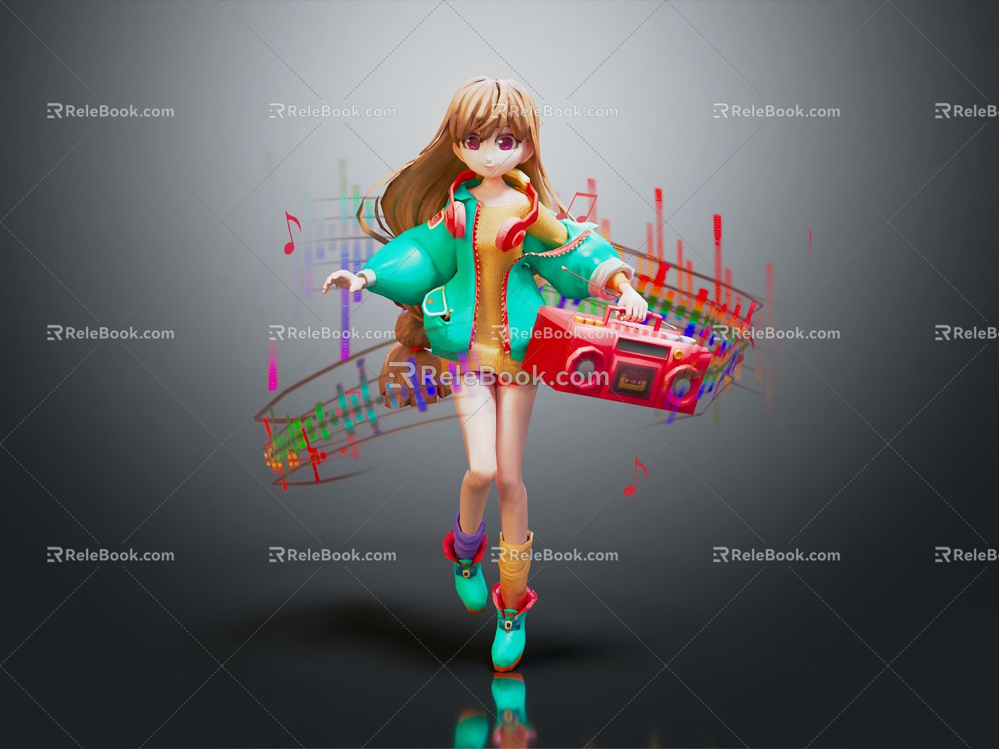 Modern Game Character Dance Girl Dancing Girl Disco Dancing Girl 3d model