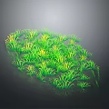 Lush Green Grass Cluster With Vibrant Foliage And Natural Texture