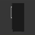 Modern Black Wine Cabinet With Double Doors And Shelves For Wine Bottles Storage