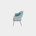 Modern Emerald Green Leather Leisure Chair With Black Leather Seat And Gold Accent Metal Legs