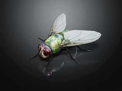 Modern Fly Green Bean Fly Green Head Fly 3d model