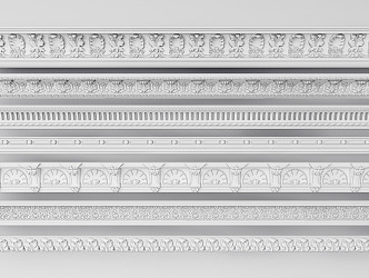 European-style plaster line 3d model