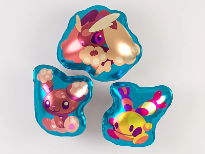 Modern Balloon Home Decoration Balloon Beauty Chen Pendant 3d model