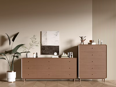 Modern Wood Grain Cabinet Simple Style Cabinet Whole Cabinet Sideboard Balcony Cabinet Storage Cabinet Entrance Cabinet 3d model