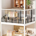 Loft Style Bedroom Interior With Hanging Clothes Railing Table Chairs And Plants