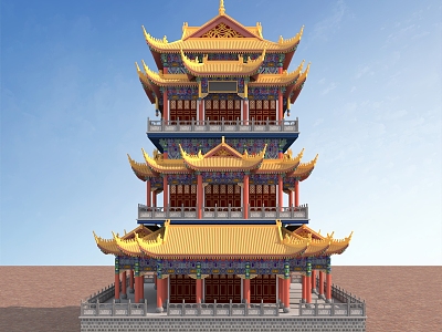 Chinese Ancient Architecture Ancient Architecture Chinese Architecture Attic Ancient Building 3d model