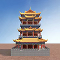 Chinese Ancient Architecture Ancient Architecture Chinese Architecture Attic Ancient Building 3d model