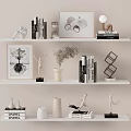 Modern Ornaments Combination Ornaments Decorative Rack Laminar Partition Vase 3d model