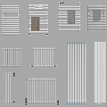 White Radiators With Various Designs And Towel Holders For Home Decoration