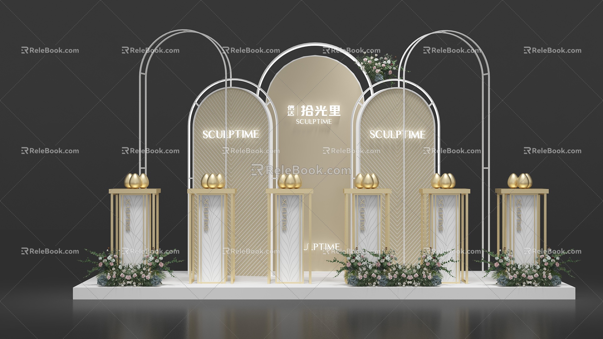 Modern Style Golden Egg Platform DP Meichen Real Estate Meichen 3d model