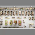 Bright Supermarket Interior With Neatly Arranged Shelves Stocked Full Of Grocery And Household Products