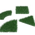 Different Shapes of Green Grass Patches for Landscaping and Decorative Projects