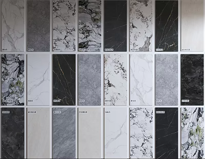 Variety of Tile Designs With Diverse Textures And Colors 3d model