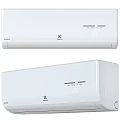 White Air Conditioner With Digital Temperature Display And Modern Design 3d model