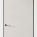 Light Gray Modern Interior Hinged Doors With Simple Design And Silver Handles 3d model