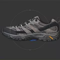 Gray And White Hiking Shoes With Breathable Mesh Upper And Non Slip Rubber Sole