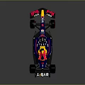 Red Bull Oracle Formula Racing Car With Blue Red Livery And Aerodynamic Design