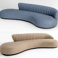 Modern Multiplayer Sofa Curved Multiplayer Sofa 3d model